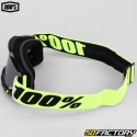 100% Accuri 2 Session mask black and fluorescent yellow silver iridium screen