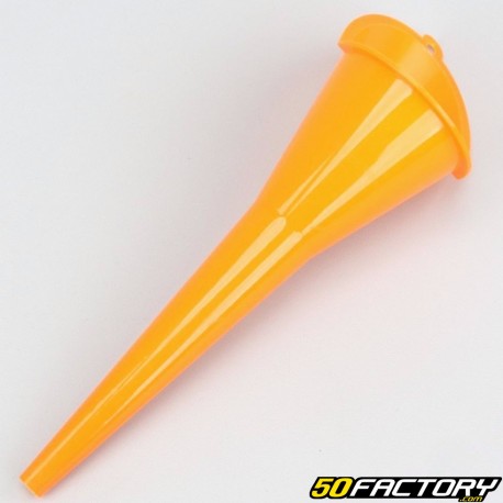 Long plastic funnel Ã˜75 mm orange