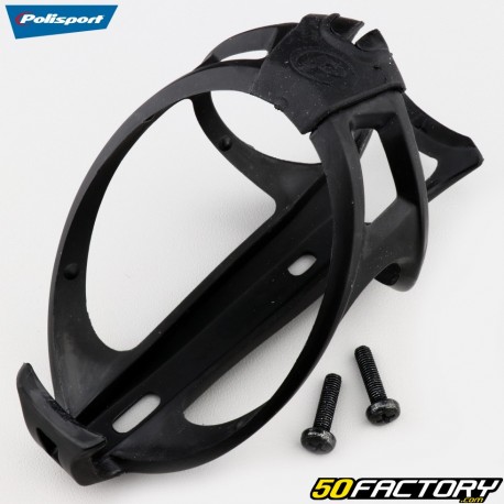 Portabidón de plástico para bicicleta Polisport  negro premium