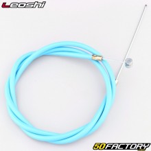 Cable de freno delantero universal galvanizado para bicicleta &quot;MTB&quot; 1.00 m Leoshi con funda azul turquesa