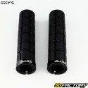 Black embossed Lock-On Grey's bike grips