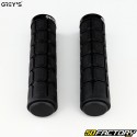 Black embossed Lock-On Grey's bike grips