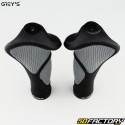 Black and gray Lock-On Grey's ergonomic bike handles