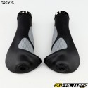 Black and gray Lock-On Grey's ergonomic bike handles