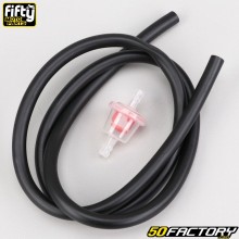 Fuel hose Ø6x10 mm Fifty black with filter (1 meter)