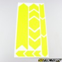 Stickers de protection de cadre vélo jaunes fluo (lot de 12)