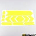 Stickers de protection de cadre vélo jaunes fluo (lot de 12)