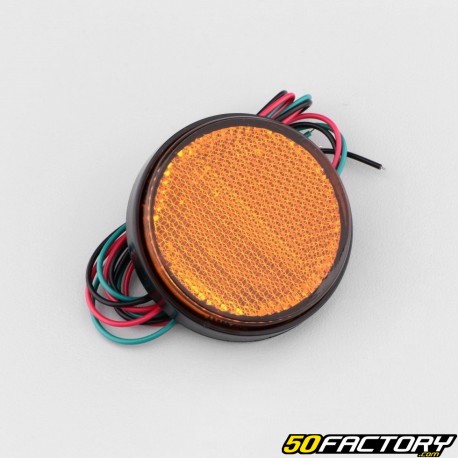 Refletor redondo Ã˜58 mm laranja com LEDs