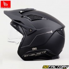 Capacete de jato MT Helmets Distrito SV S Solid AXNUMX preto fosco