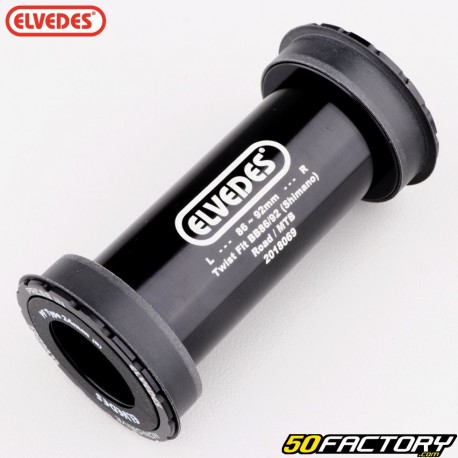 Suporte inferior de bicicleta tipo Shimano Hollowtech II Twist  Ajuste Elvedes BB3/3mm