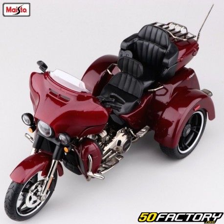 Moto miniature 1/12e Harley Davidson CVO Tri-glide Ultra bordeaux Maisto