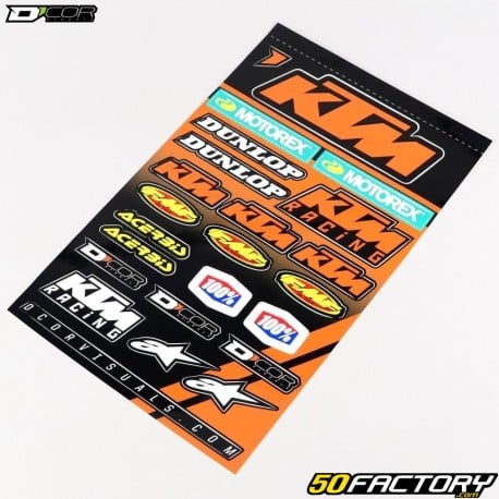 Adesivi KTM Racing MX 30.5x46 cm D&#039;Cor (set)