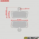 Pastilhas de freio de metal sinterizado para bicicleta Sram Code R (desde 2010)...