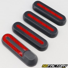 Cubre ejes de ruedas de scooter con pegatinas reflectantes Xiaomi MXNUMX, MXNUMX Pro  gris