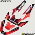 Kit déco MBK Booster, Yamaha Bw's (depuis 2004) Gencod noir et rouge holographique (écriture Booster)