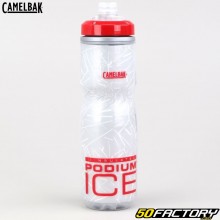 Bidón isotérmico Camelbak Podium Ice gris y rojo XNUMXml