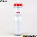 Garrafa isolada Camelbak Podium Ice cinza e vermelho 620ml