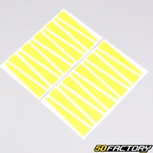 Adesivos de aro Rigida, Leleu Peugeot 103 Amarelo fluorescente