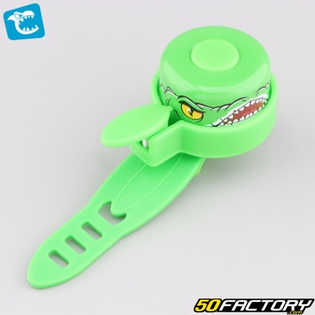 Campainha de bicicleta, scooter infantil Crazy Safety Green Crocodile