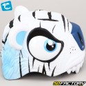 Children&#39;s bicycle helmet with integrated rear lighting Crazy Safety Tiger 3D white