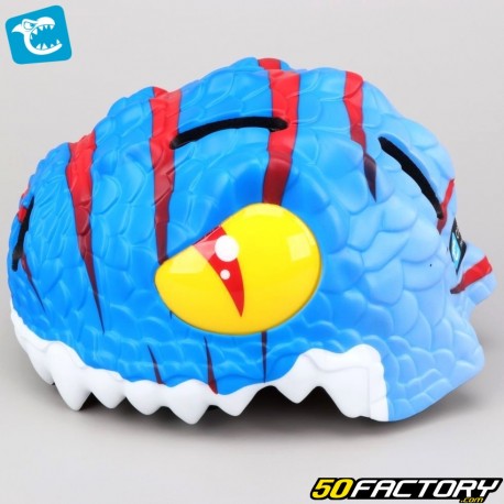 Casco de bicicleta infantil con iluminación trasera integrada Crazy Safety Dragon XNUMXD azul