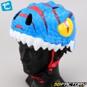 Casco da bicicletta per bambini con illuminazione posteriore integrata Crazy Safety Dragon 3D blu