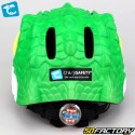 Capacete de bicicleta infantil com iluminação traseira integrada Crazy Safety Crocodile XNUMXD verde