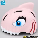 Children&#39;s bicycle helmet with integrated rear lighting Crazy Safety Requin 3D pink