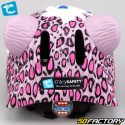 Capacete de bicicleta infantil com iluminação traseira integrada Crazy Safety Leopard 3D rosa