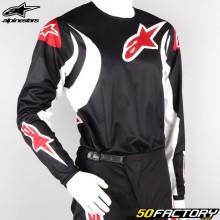 Oberteil Trikot Alpinestars Fluid Lucent schwarz und weiß