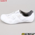 Sapatos de ciclismo “estrada” brancos Santic Vast
