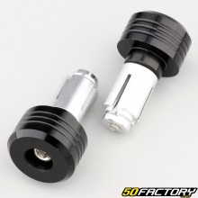 RXXNUMX black aluminum handlebar ends