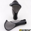 Ergonomic black and gray Lock-On bicycle grips