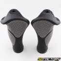 Ergonomic black and gray Lock-On bicycle grips