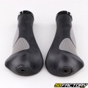 Ergonomic black and gray Lock-On bicycle grips