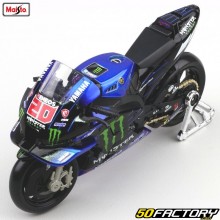 Motocicleta miniatura 1 / 18 Yamaha YZR-M1 Fact ory Racing (2022) Quartararo 20 Maisto