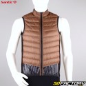 Reversible winter sleeveless down jacket Santic Beyond black and brown