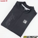 Camisa masculina de manga comprida de meia temporada Santic Ether, preta e cinza