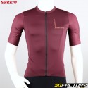 Santic Siteng men&#39;s summer short-sleeved burgundy jersey