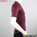 Maillot hombre Santic Siteng verano manga corta burdeos