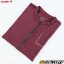 Santic Siteng men&#39;s summer short-sleeved burgundy jersey