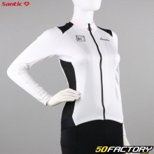Santic Gaze II women&#39;s mid-season long-sleeved jersey in white and black