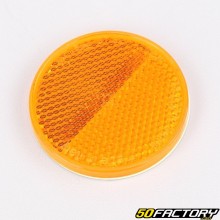 Reflector redondo naranja Ø100mm universal para pegar