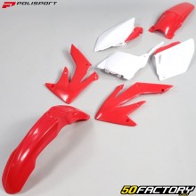 Kit carénages Honda CRF 250 R (2008 - 2009) Polisport rouge et blanc