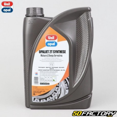 Huile moteur 2T Unil Opal Opaljet Motoculture 100 % synthèse 2L