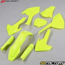 Fairing kit Husqvarna FC, TC XNUMX, XNUMX, XNUMX, XNUMX (XNUMX - XNUMX) Polisport  fluorescent yellow