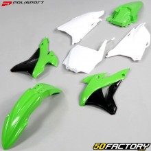 Kit de carenagem Kawasaki KX XNUMX (XNUMX - XNUMX) Polisport  verde e branco