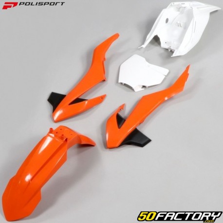 Kit de carenado KTM SX  XNUMX (desde XNUMX) Polisport  naranja y blanco