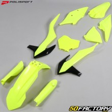 Kit carenado KTM SX, SX-F XNUMX, XNUMX, XNUMX... (XNUMX - XNUMX) Polisport  amarillo fluorescente