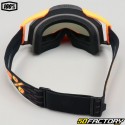 Crossbrille/Brille 100% Racecraft 2 Iridium-Schutzanzug in Schwarz und Orange-Silber